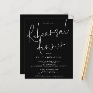 Budget Weddenschap Rehearsal Dinner Black White Ui
