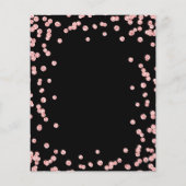 Budget Weddenschap Roos Gold Glitter Black Uitnodi (Achterkant)