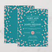 Budget Weddenschap Roos Gold Glitter Blauwgroen ui (Voorkant / Achterkant)