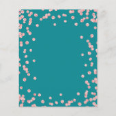 Budget Weddenschap Roos Gold Glitter Blauwgroen ui (Achterkant)