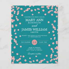 Budget Weddenschap Roos Gold Glitter Blauwgroen ui