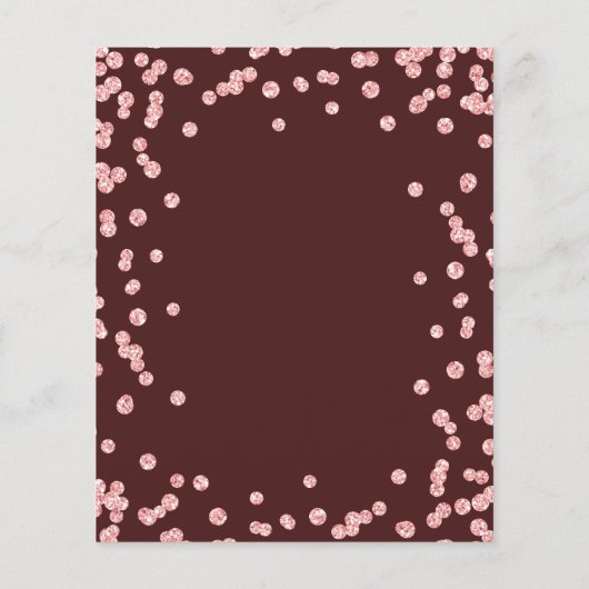 Budget Weddenschap Roos Gold Glitter Burgundy Invi (Achterkant)