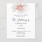 Budget Weddenschap roos goud floral elegant Silver (Voorkant)