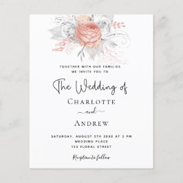 Budget Weddenschap roos goud floral elegant Silver