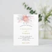 Budget Weddenschap roos goud floral elegant Silver (Staand voorkant)