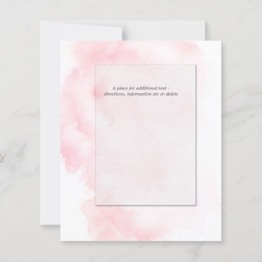 Budget Weddenschap Roos Roze Waterverf Wash (Achterkant)