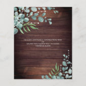Budget Weddenschap Rustic Wood Licht Greenery Invi (Achterkant)