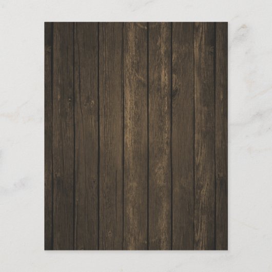 Budget Weddenschap - Rustic Wood & Lichten Flyer (Achterkant)