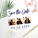 Budget Weddenschap Save the Date 3 Photo Collage Foto Afdruk<br><div class="desc">OPMERKING: dit budget,  met uitzondering van de datum waarop geen enveloppen zijn opgenomen,  kan worden overgedragen naar 5x7 uitnodigingen of briefkaarten.</div>