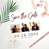Budget Weddenschap Save the Date 3 Photo Collage Foto Afdruk