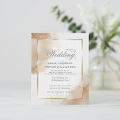 Budget Weddenschap Soft Brown Gold Abstract gemart (Staand voorkant)