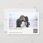 Budget Weddenschap Sparen de Datum QR de Fotokaart Save The Date (Achterkant)