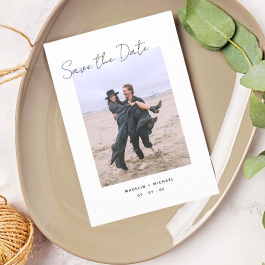 Budget Weddenschap Sparen de Datum QR de Fotokaart Save The Date