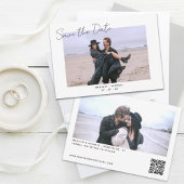 Budget Weddenschap Sparen de Datum QR de Fotokaart Save The Date