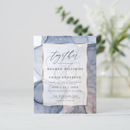 Budget Weddenschap Stusty Blue Mauve Fluid Ink (Staand voorkant)