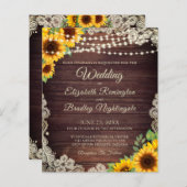 Budget Weddenschap Sunflower Wood Licht Ivory Lace (Voorkant / Achterkant)