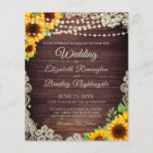 Budget Weddenschap Sunflower Wood Licht Ivory Lace (Voorkant)