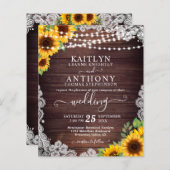 Budget Weddenschap Sunflower Wood String Lights La (Voorkant / Achterkant)