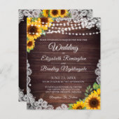 Budget Weddenschap Sunflower Wood String Lights La (Voorkant / Achterkant)