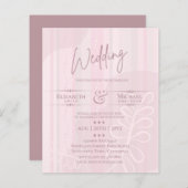 BUDGET Weddenschap Uitnodigen Roos Abstract (Voorkant / Achterkant)