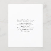 Budget Weddenschap Uitnodiging Elegant Black White Flyer (Achterkant)