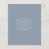 Budget Weddenschap Uitnodiging Modern Dusty Blue F Flyer (Achterkant)