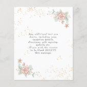 Budget Weddenschap Uitnodiging Roze Peony Flyer (Achterkant)