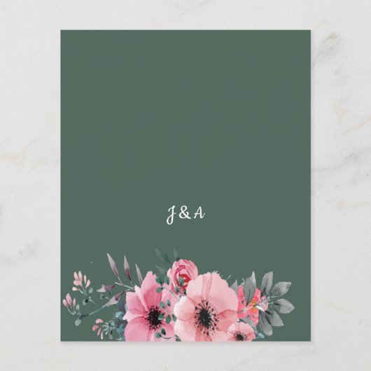 Budget Weddenschap Uitnodigingsblad eucalyptus chi Flyer (Achterkant)