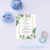 Budget Weddenschap Uitnodigingsblad eucalyptus chi Flyer (Enkel)