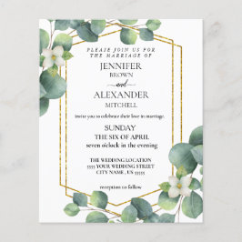 Budget Weddenschap Uitnodigingsblad eucalyptus chi Flyer