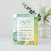 Budget Weddenschap Vibrant Greens Gold Abstracte I (Staand voorkant)