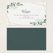 BUDGET Weddenschap Website Eucalyptus Enclosure Ka Visitekaartje (Voorkant /achterkant)
