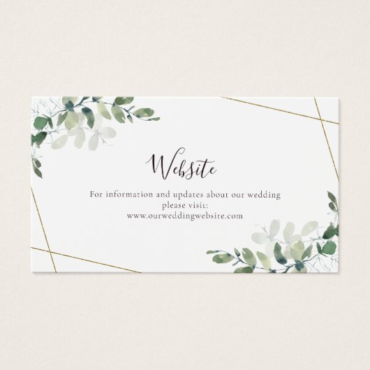 BUDGET Weddenschap Website Eucalyptus Enclosure Ka Visitekaartje (Voorkant)