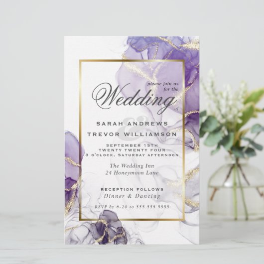 Budget Weddenschap Wild Wisteria Abstracte Fluid I (Staand voorkant)