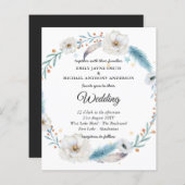 Budget Weddenschap Winter Blauwe Floral (Voorkant / Achterkant)