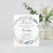 Budget Weddenschap Winter Blauwe Floral (Staand voorkant)