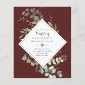 BUDGET Weddenschappen Invitaties Greenery Eucalypt (Voorkant)