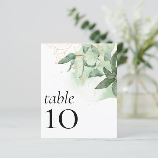 BUDGET weddenschappen Reception Greenery Table Num (Staand voorkant)