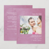Budget Wedding Aankondiging Foto Metallic Effect (Voorkant / Achterkant)