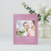 Budget Wedding Aankondiging Foto Metallic Effect (Staand voorkant)