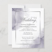 Budget Wedding Abstract Dusty Plum Silver (Voorkant)