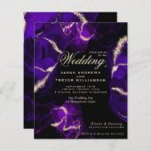 Budget Wedding Amethyst Paarse Alcohol Ink (Voorkant / Achterkant)