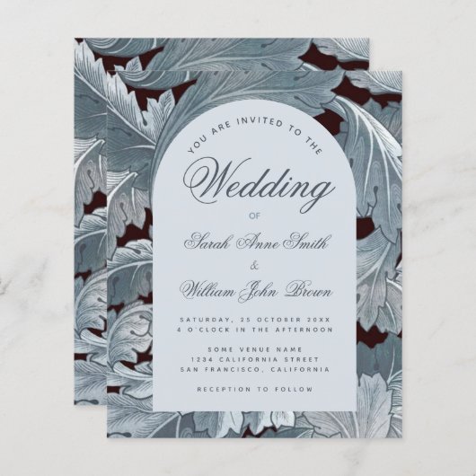 Budget Wedding Arch Grey laat het Manuscript Uitno (Voorkant / Achterkant)