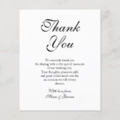 Budget Wedding Bedankt Foto Modern Elegant Flyer (Achterkant)
