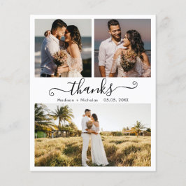 Budget Wedding Bedankt Script Photo Collage Kaart