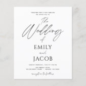Budget Wedding Black White Script Typografie (Voorkant)