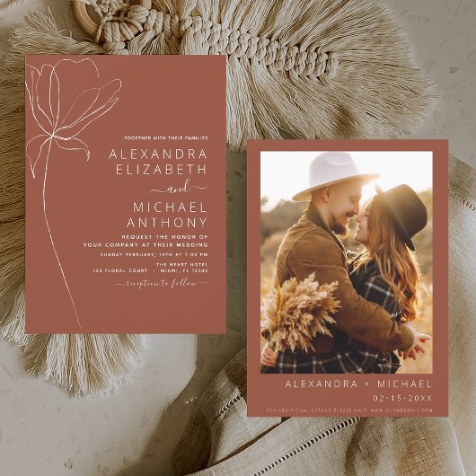 Budget Wedding Burnt Oranje Terracotta Foto