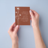 Budget Wedding Burnt Oranje Terracotta Foto Flyer (Hand)