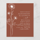 Budget Wedding Burnt Oranje Terracotta Foto Flyer (Voorkant)