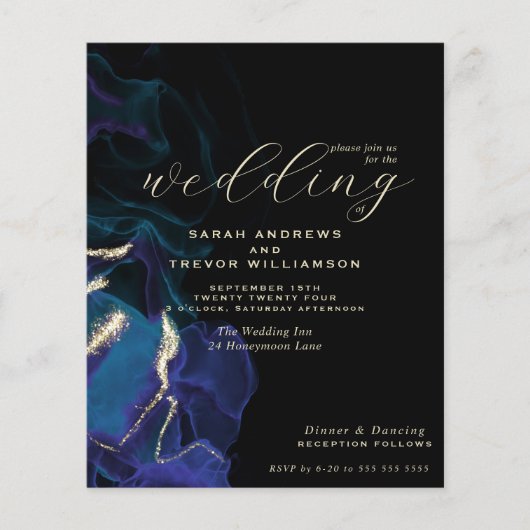 Budget Wedding Celestial Blue Alcohol Ink (Voorkant)